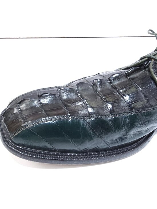 Belvedere Colombo Men’s Size 12 Crocodile Leather Dress Shoes Green Brown main image 6